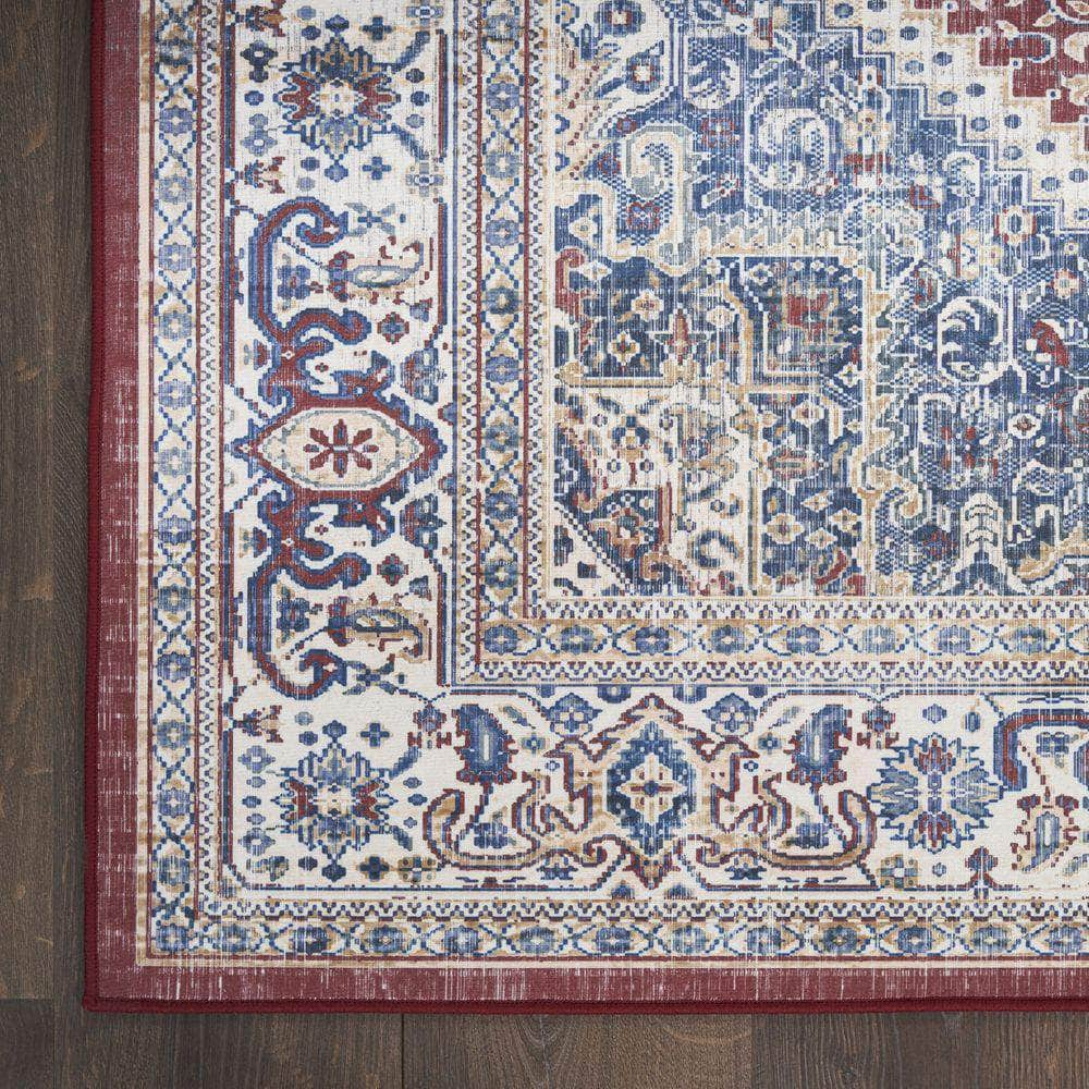 Vintage Home VNH01 Red Blue Rug #color_red blue