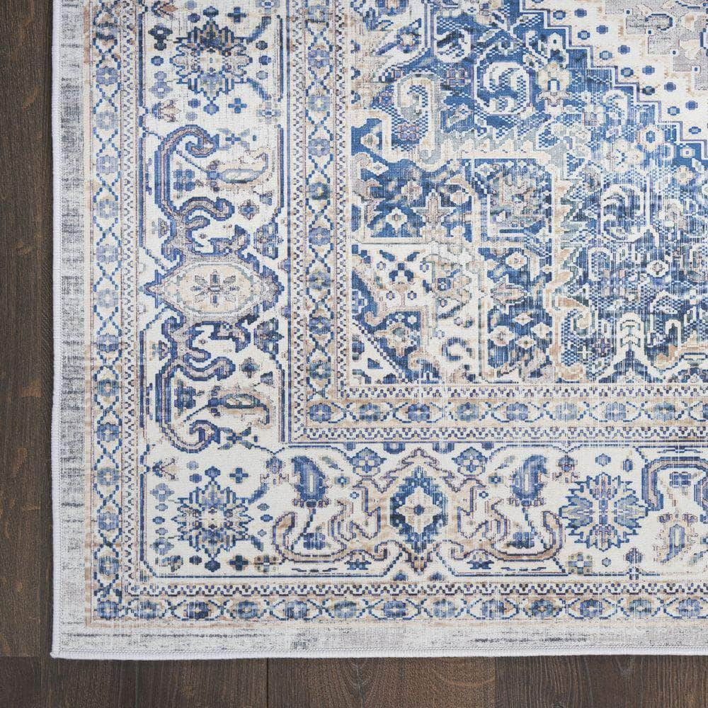 Vintage Home VNH01 Beige Blue Rug #color_beige blue