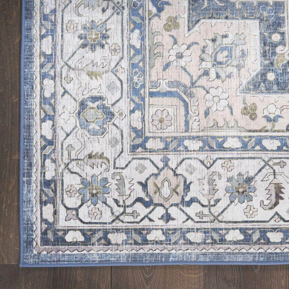 Vintage Home VNH04 Ivory Blue Rug #color_ivory blue