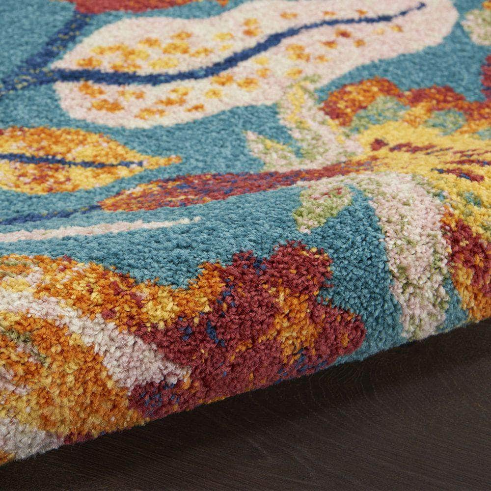 Allur ALR09 Turquoise Multicolor Rugs #color_turquoise multicolor