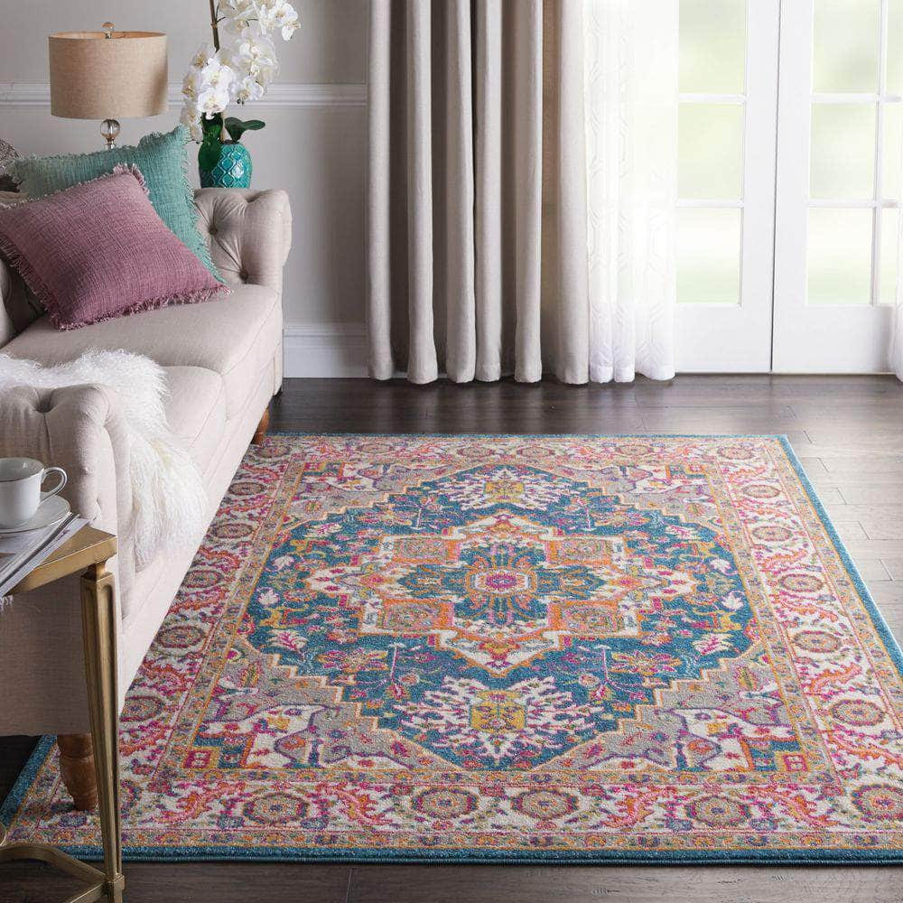 Passion PSN20 Teal Multicolor Rugs #color_teal multicolor