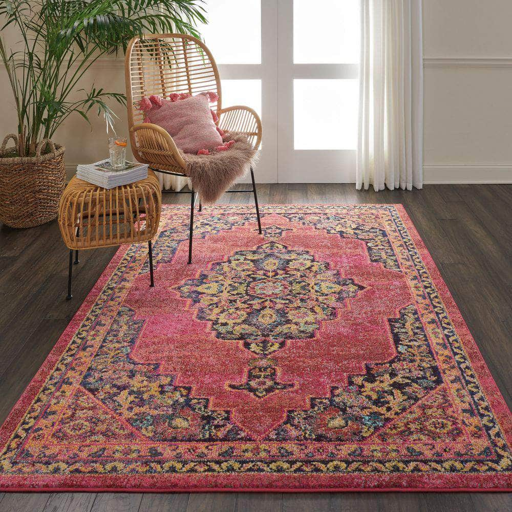 Passionate PST01 Pink/Flame Rugs #color_pink/flame