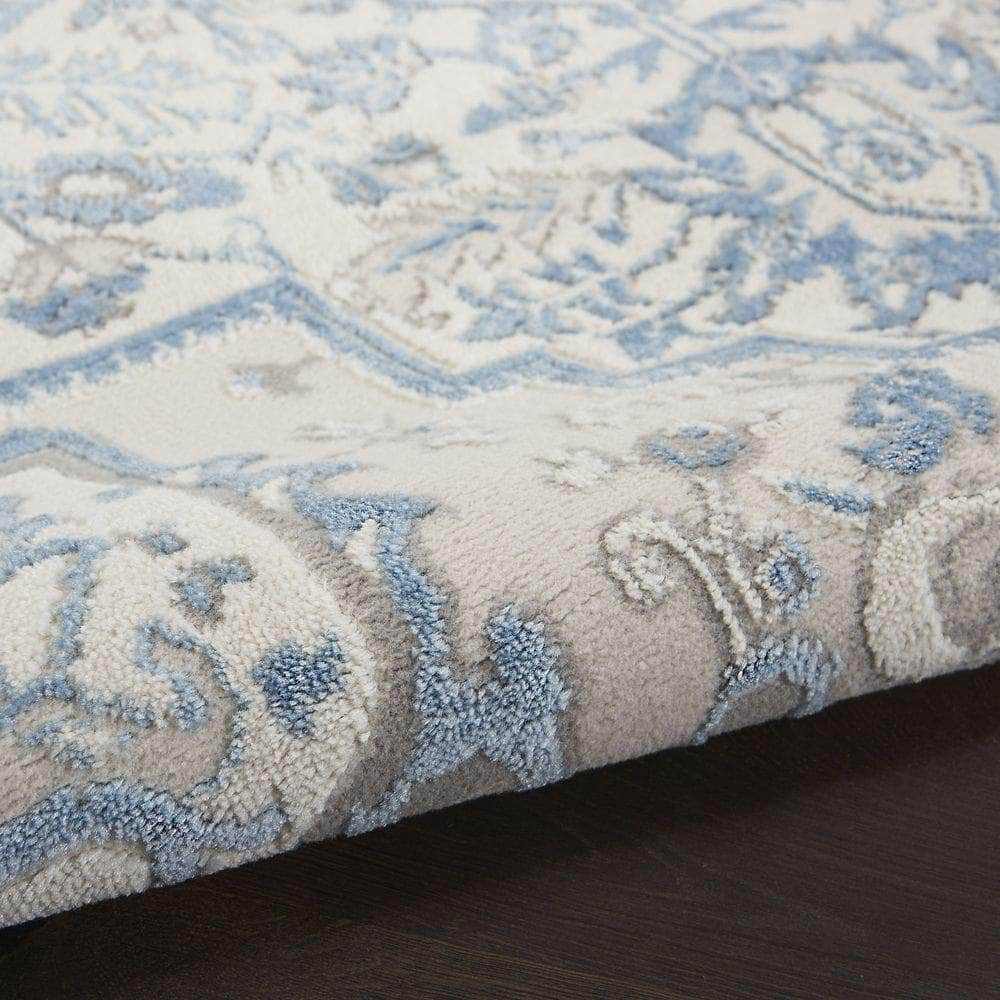 Elation ETN10 Ivory Blue Rugs #color_ivory blue