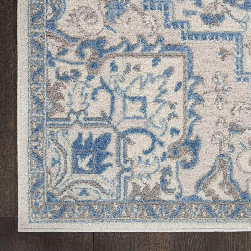 Elation ETN10 Ivory Blue Rugs #color_ivory blue