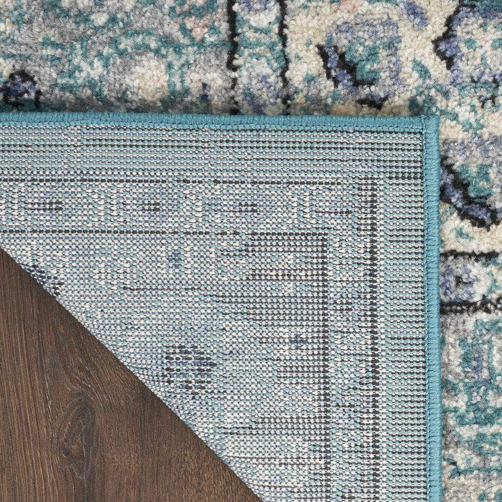 Passion PSN03 Turquoise Grey Rugs #color_turquoise grey