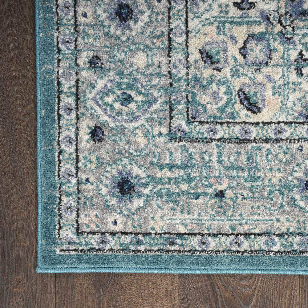 Passion PSN03 Turquoise Grey Rugs #color_turquoise grey