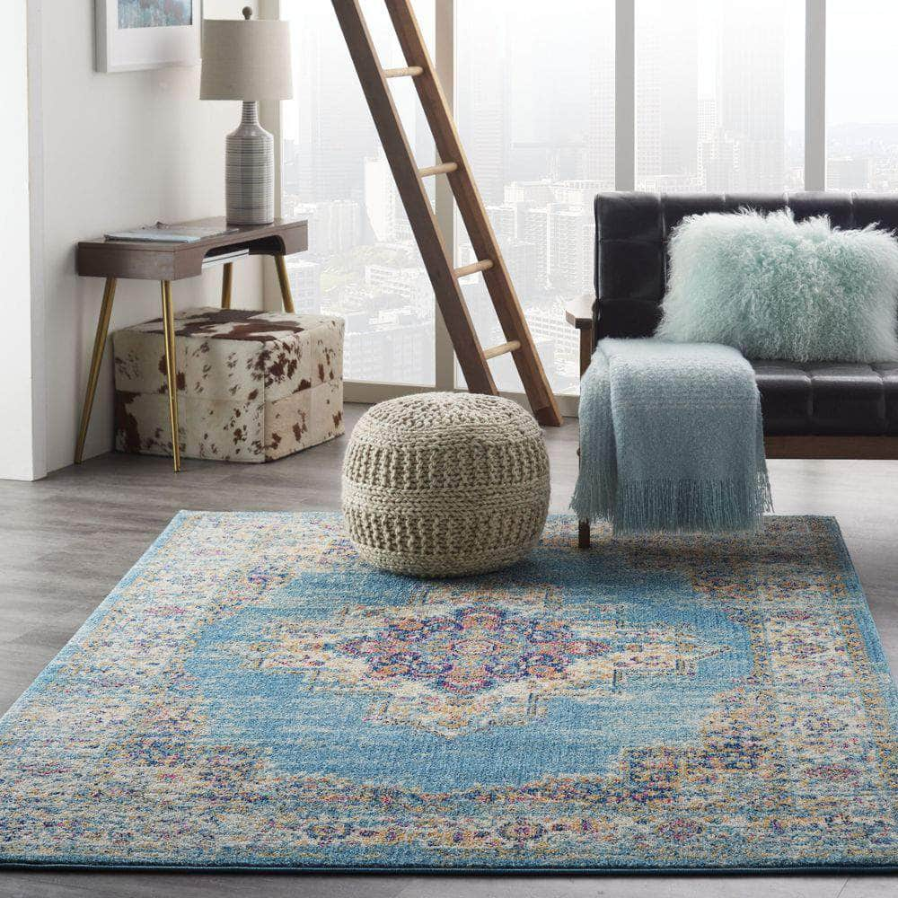 Passion PSN03 Turquoise Grey Rugs #color_turquoise grey