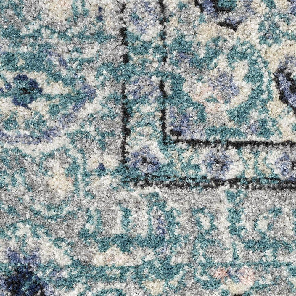 Passion PSN03 Turquoise Grey Rugs #color_turquoise grey