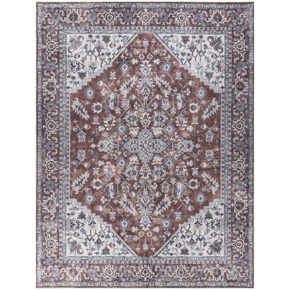 Machine Washable Series 1 SR104 Brick Ivory Rug #color_brick ivory