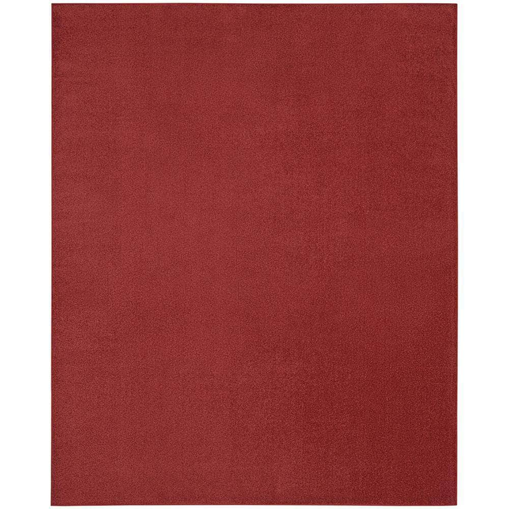 Nourison Essentials NRE01 Brick Red Rugs #color_brick red