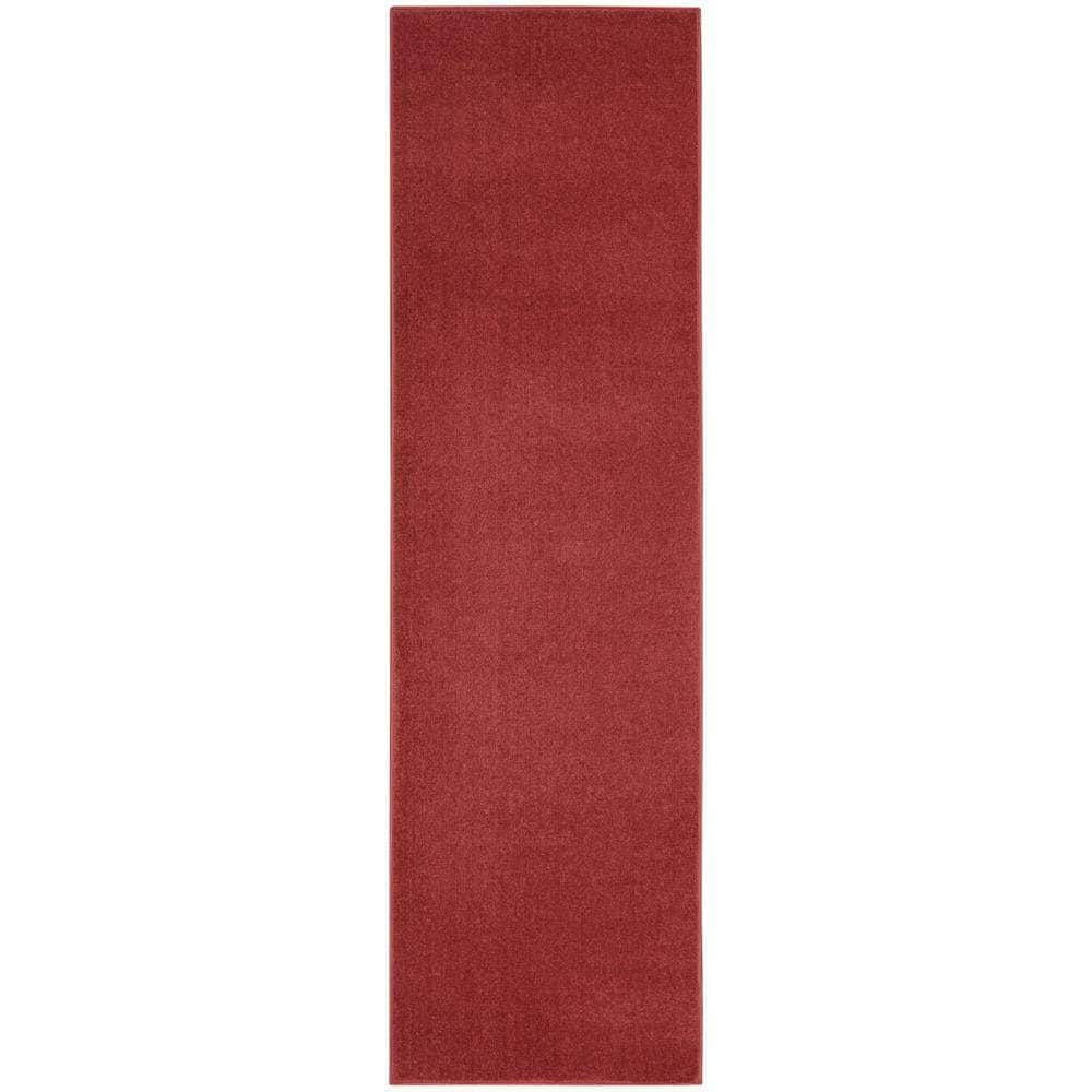 Nourison Essentials NRE01 Brick Red Rugs #color_brick red