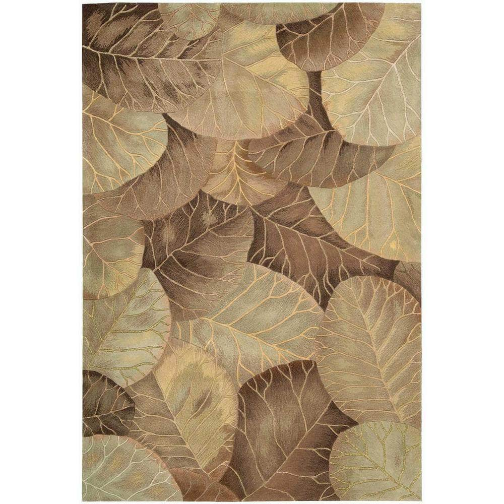 Tropics TS12 Brown/Green Rugs #color_brown/green