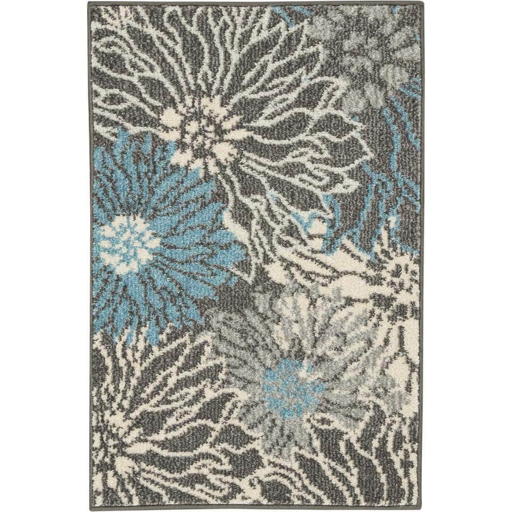 Passion PSN17 Charcoal/Blue Rugs #color_charcoal/blue