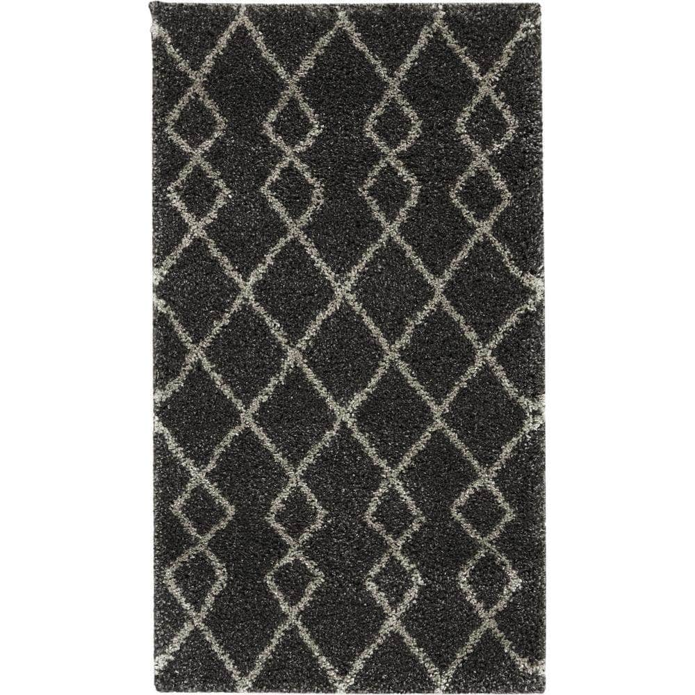 Geometric Shag GOS01 Charcoal Rugs #color_charcoal