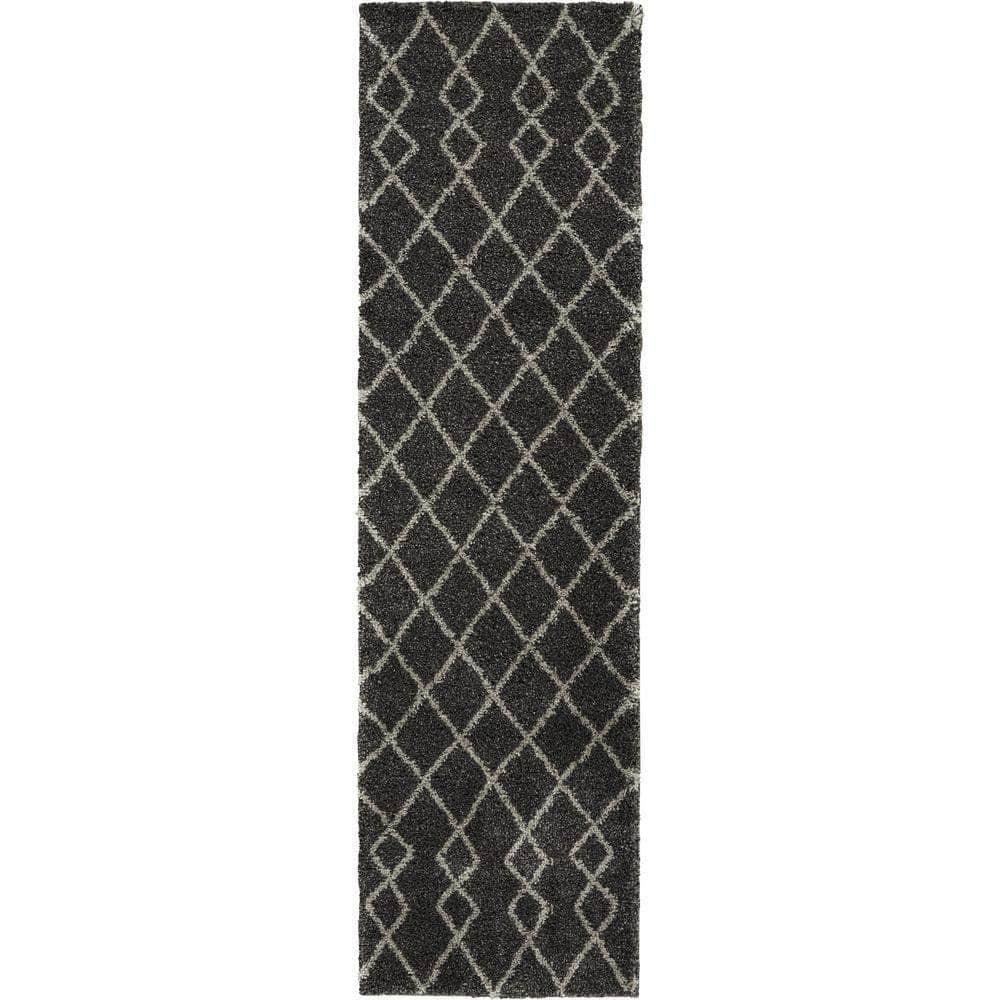 Geometric Shag GOS01 Charcoal Rugs #color_charcoal