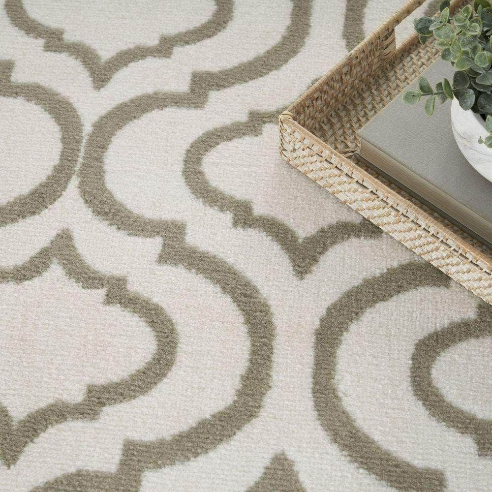 Jubilant JUB19 Ivory Green Rug #color_ivory green