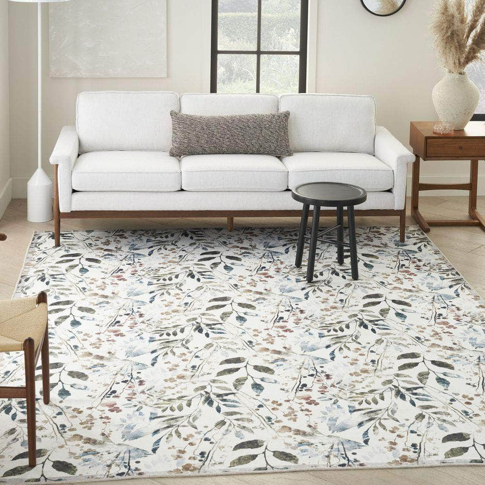 Nourison Washables NWB05 Ivory Multicolor Rug #color_ivory multicolor