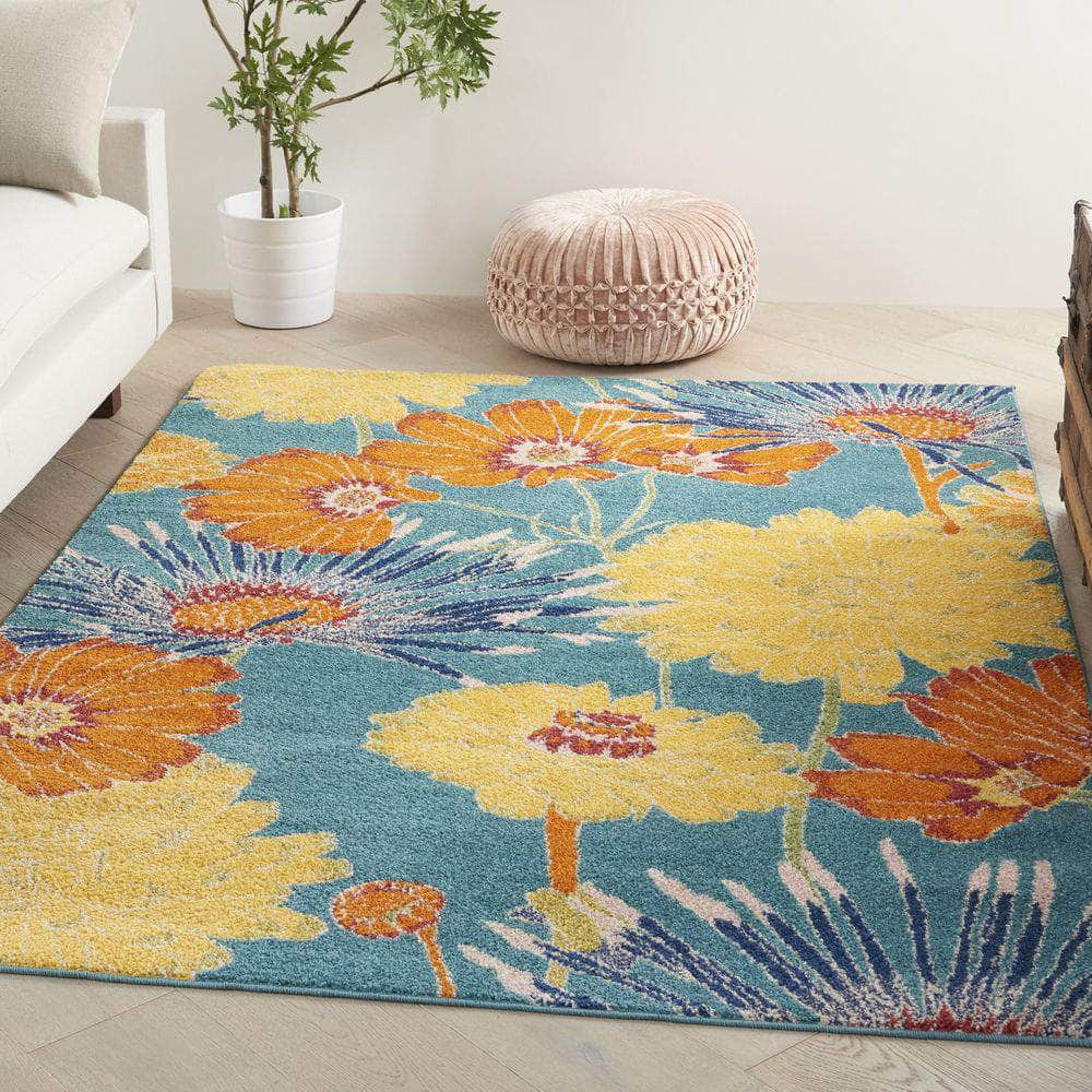 Allur ALR06 Yellow Multicolor Rugs #color_yellow multicolor