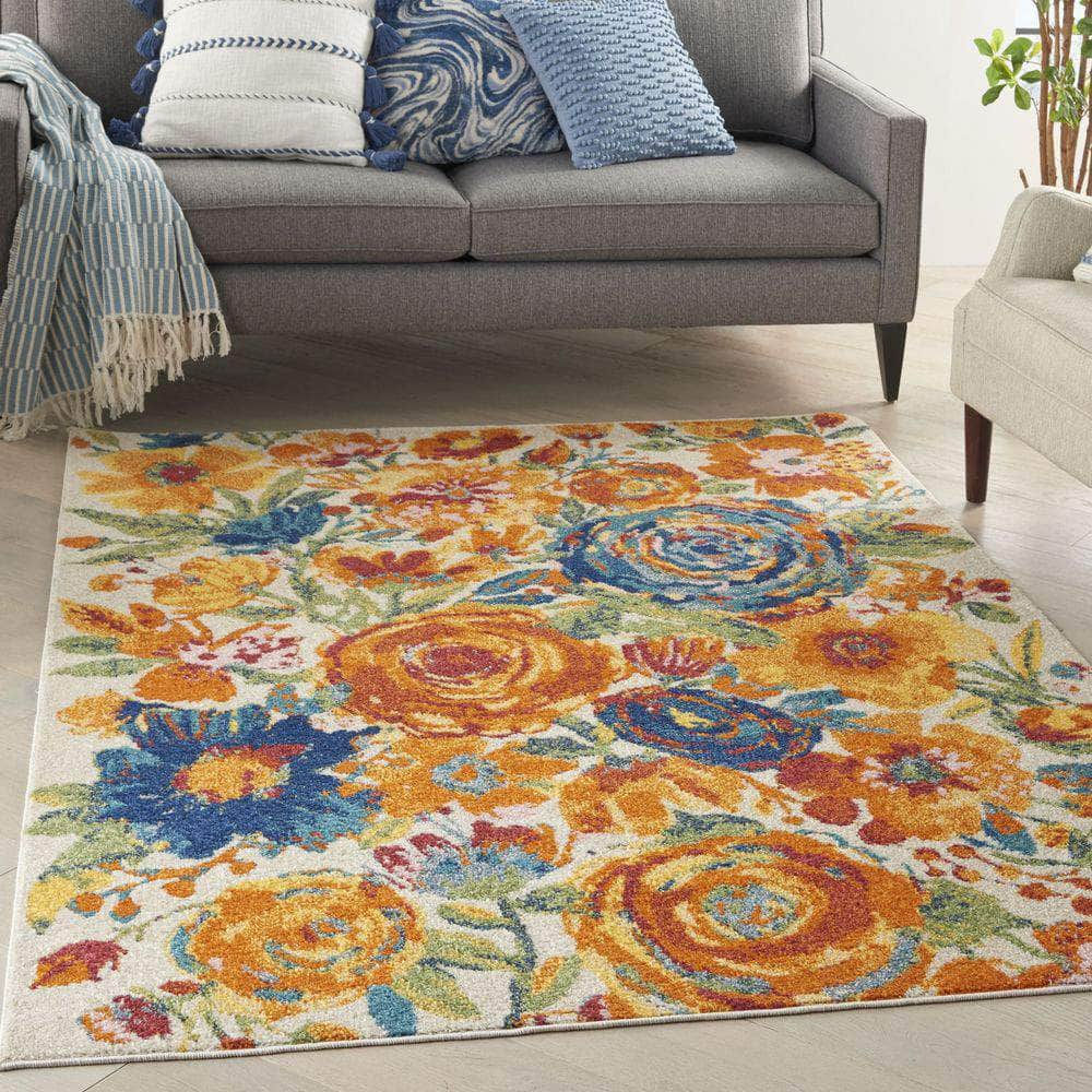 Allur ALR07 Ivory Multicolor Rugs #color_ivory multicolor