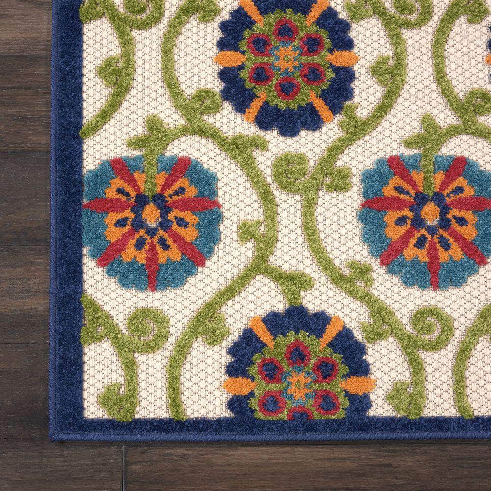 Aloha ALH19 Blue/Multicolor Rugs #color_blue/multicolor