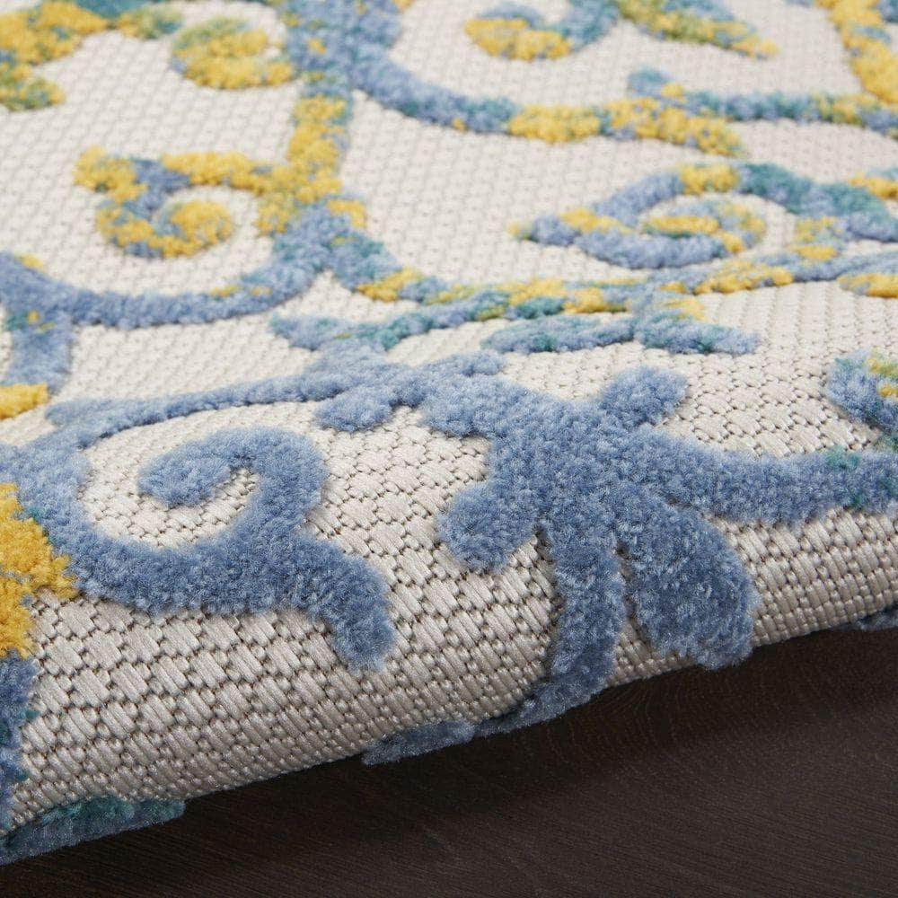 Aloha ALH21 Ivory Blue Rugs #color_ivory blue