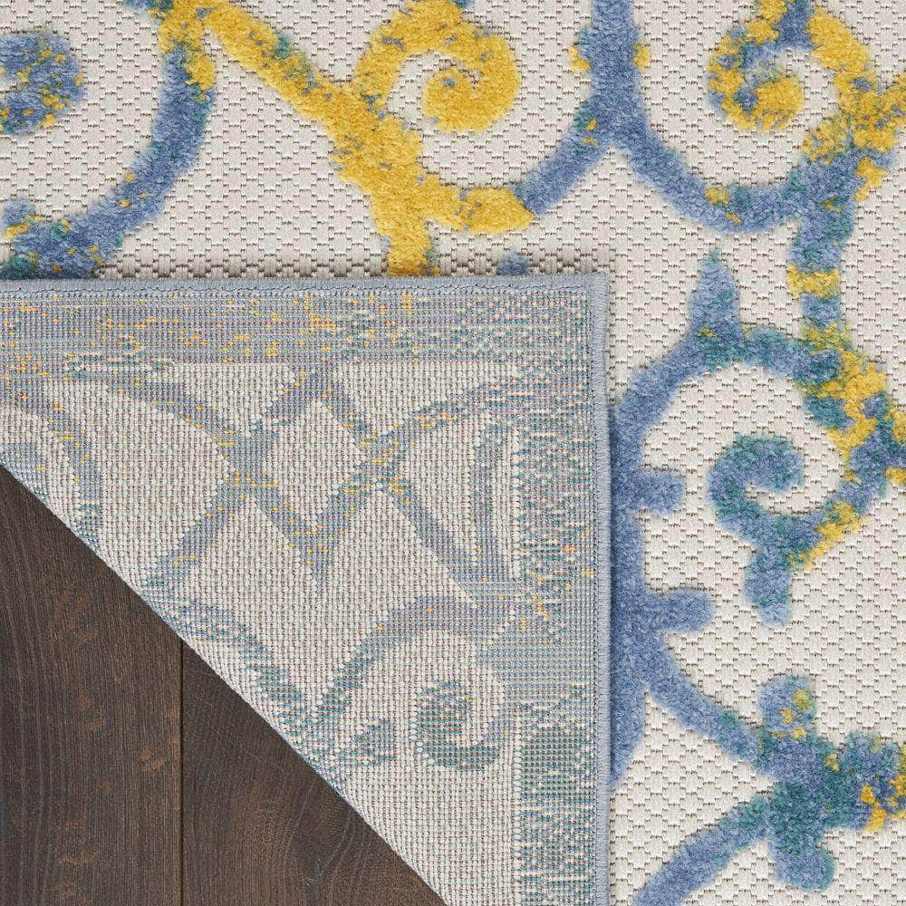 Aloha ALH21 Ivory Blue Rugs #color_ivory blue