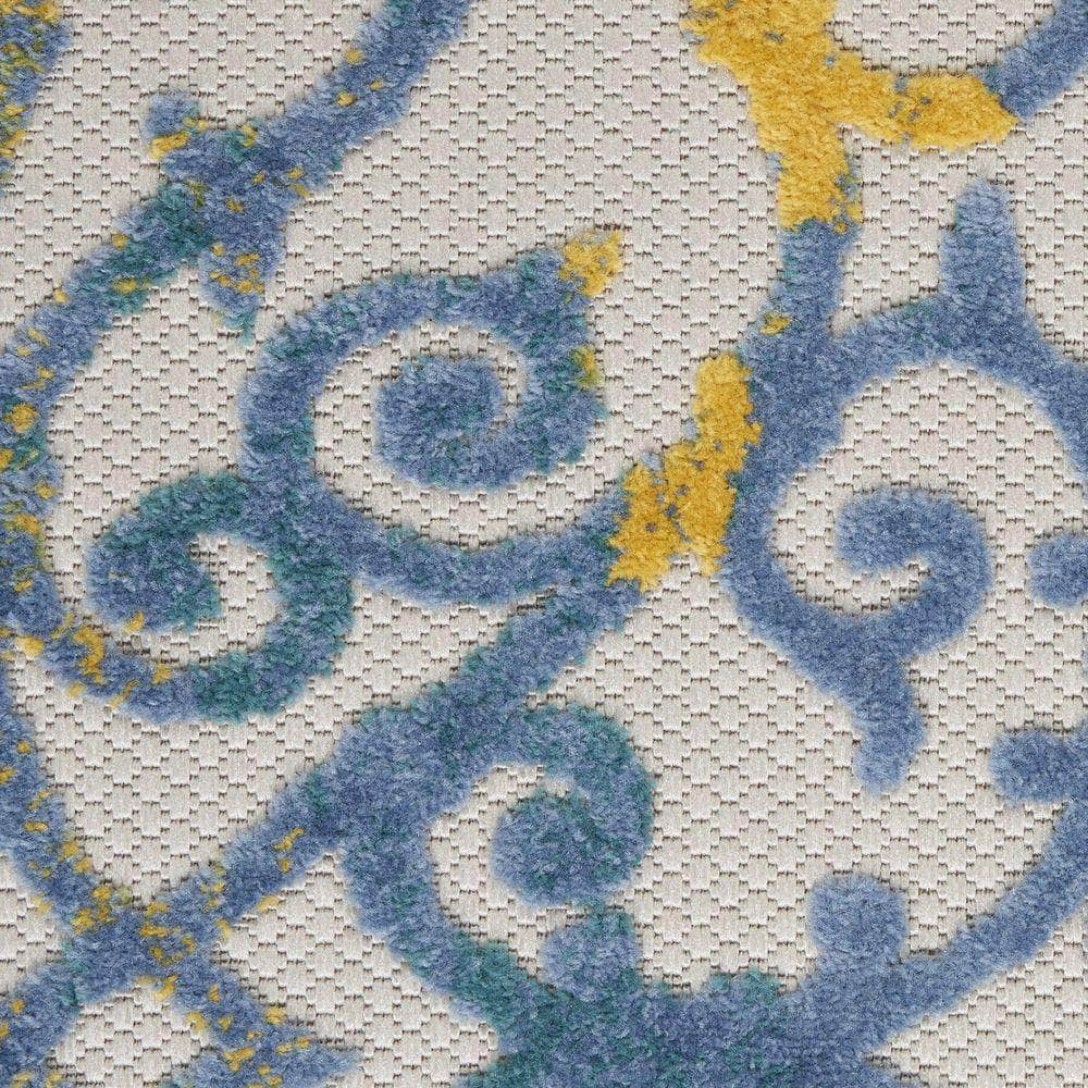 Aloha ALH21 Ivory Blue Rugs #color_ivory blue