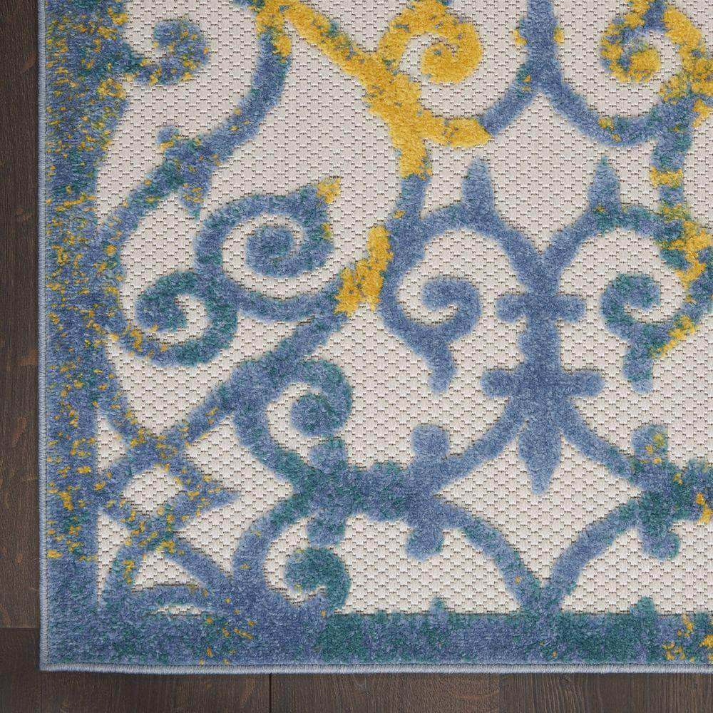 Aloha ALH21 Ivory Blue Rugs #color_ivory blue