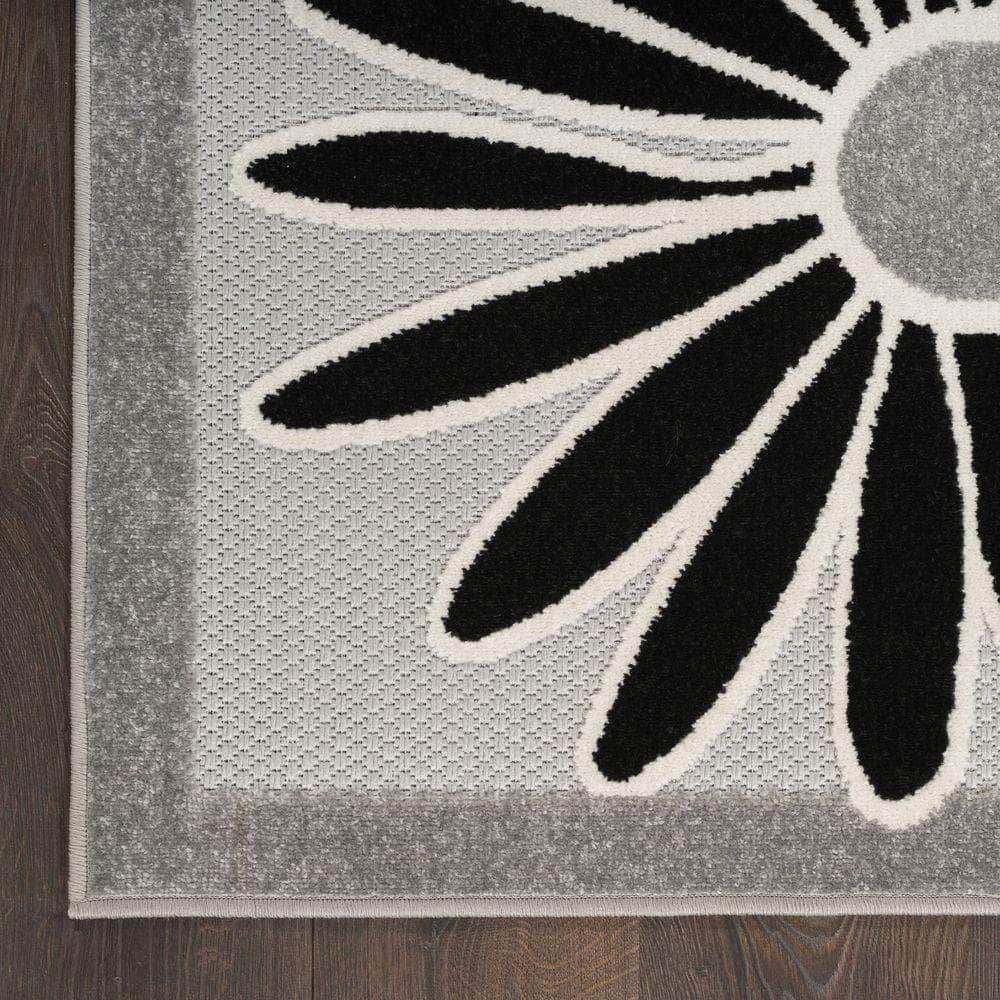 Aloha ALH33 Black White Rugs #color_black white