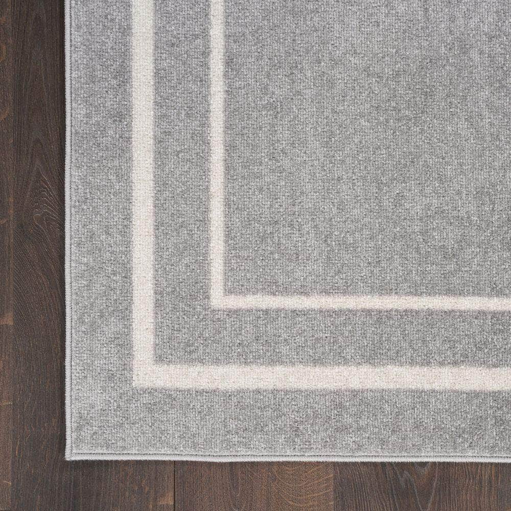 Nourison Essentials NRE02 Grey Ivory Rugs #color_grey ivory