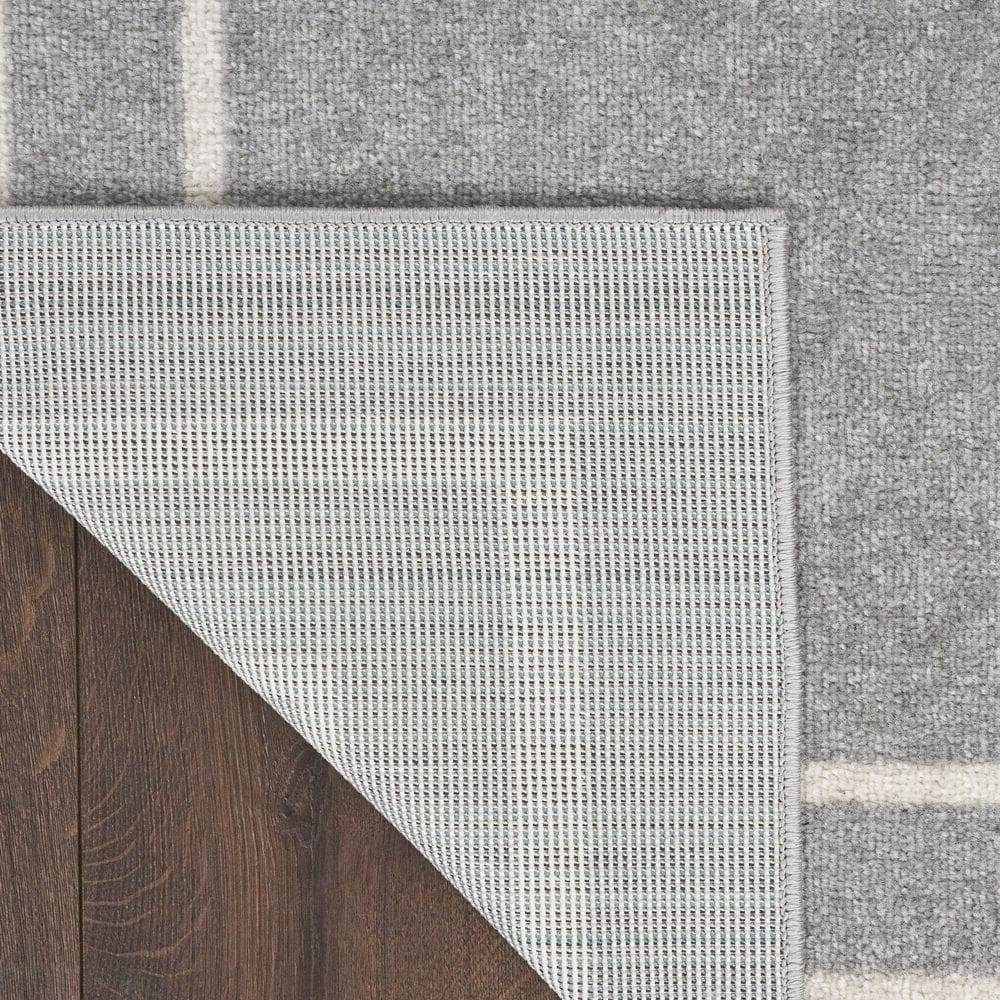 Nourison Essentials NRE02 Grey Ivory Rugs #color_grey ivory