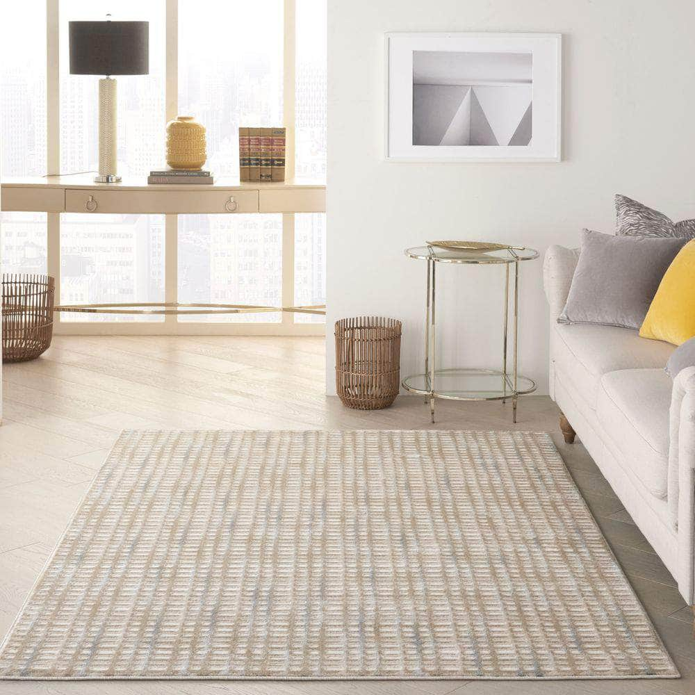 Solace SLA04 Grey/Beige Rugs #color_grey/beige