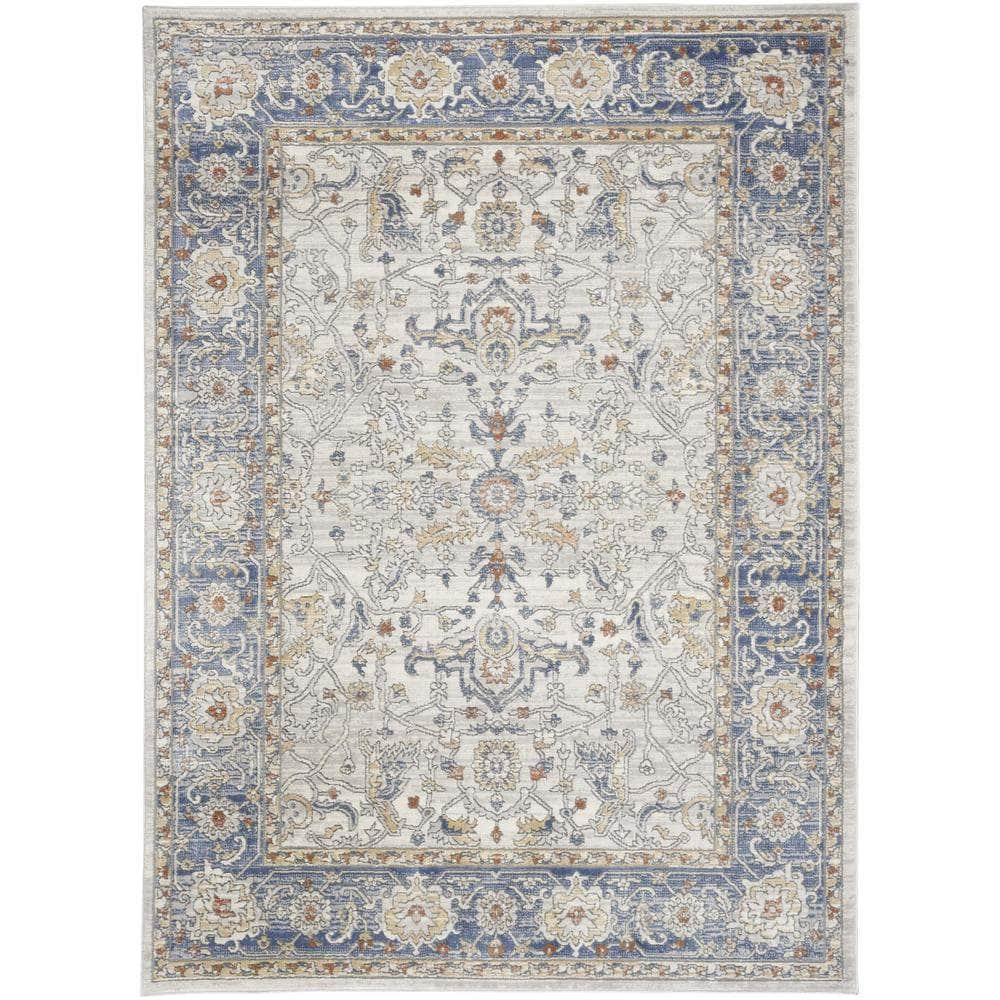 Series 4 SR402 Cream Blue Rugs #color_cream blue