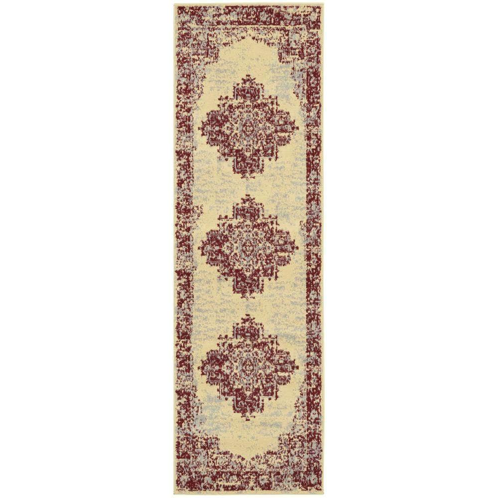 Grafix GRF14 Cream/Red Rugs #color_cream/red