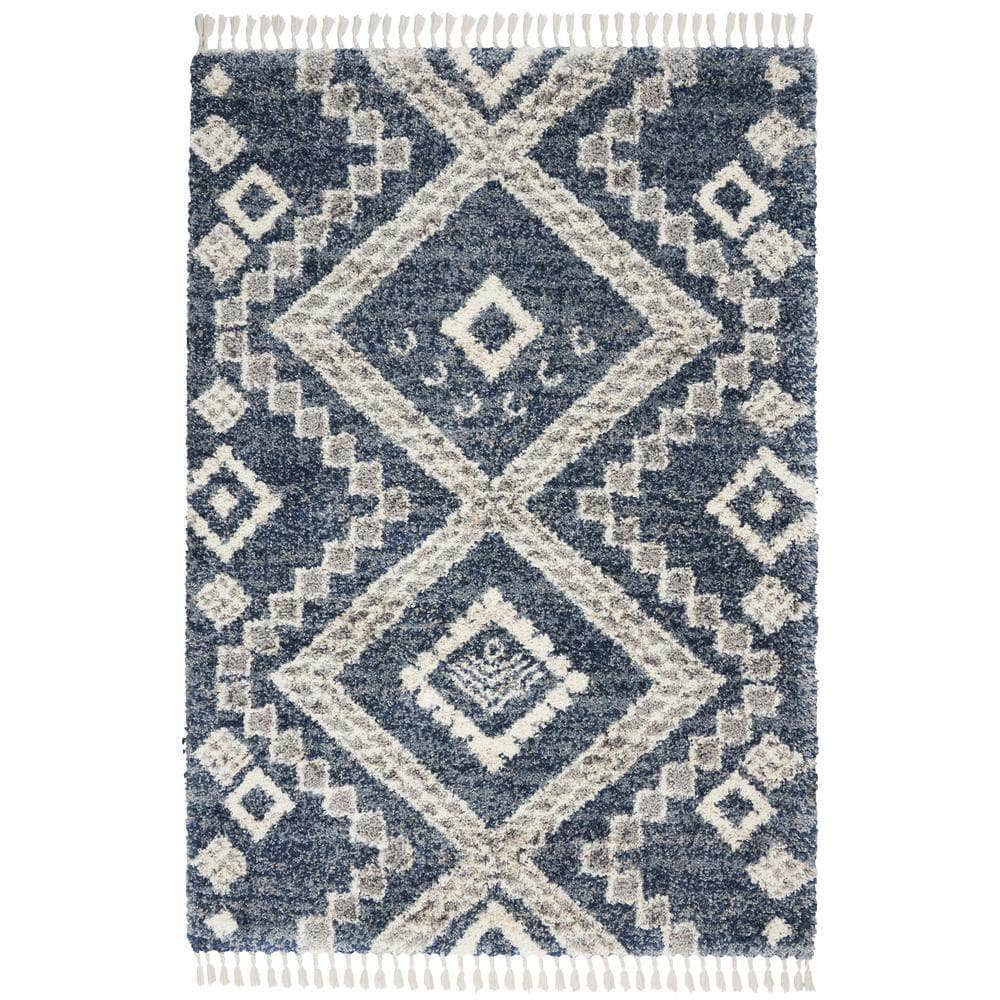 Scandinavian Shag SCN02 Denim Blue Rugs #color_denim blue