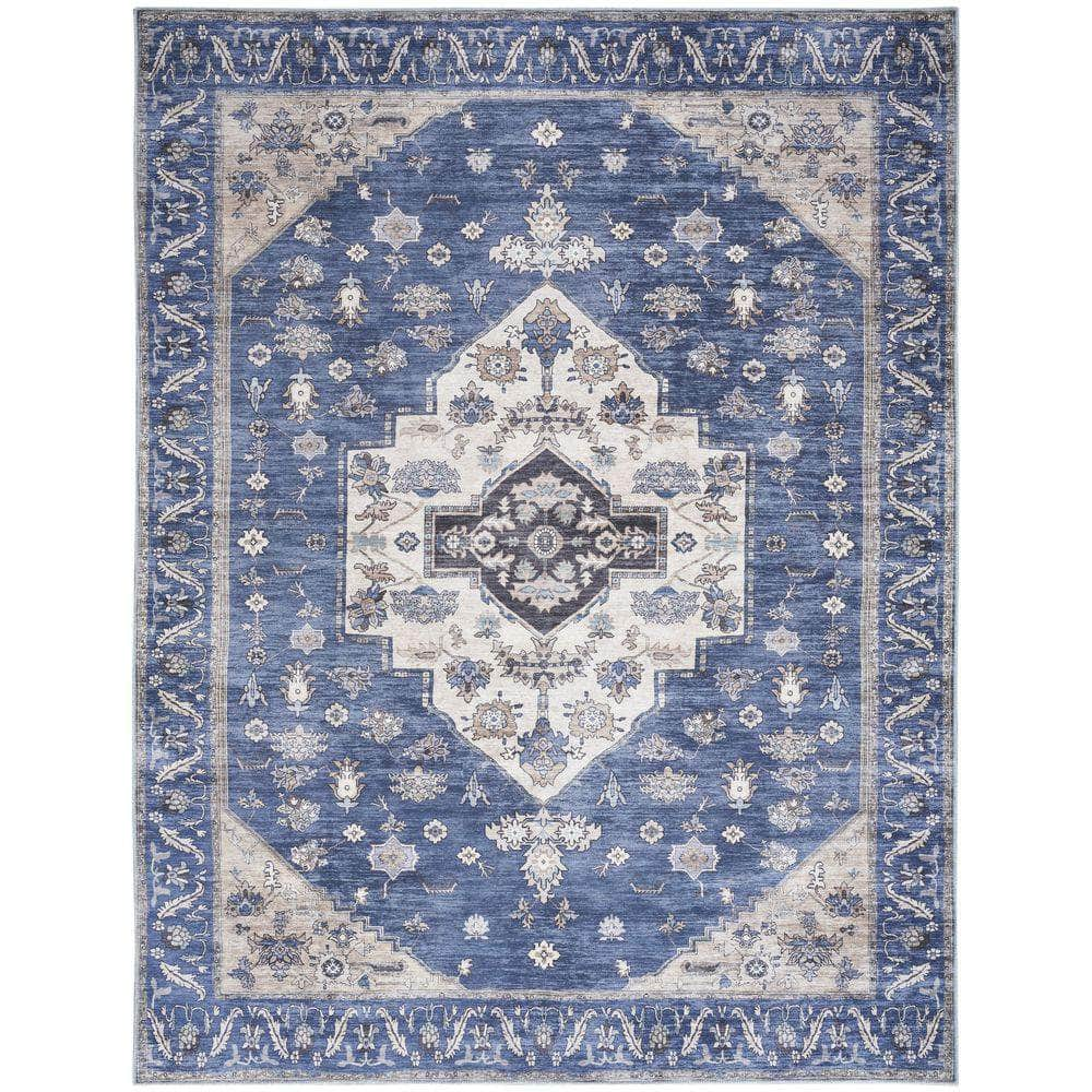 Brilliance Machine Washable WSB03 Denim Rug #color_denim