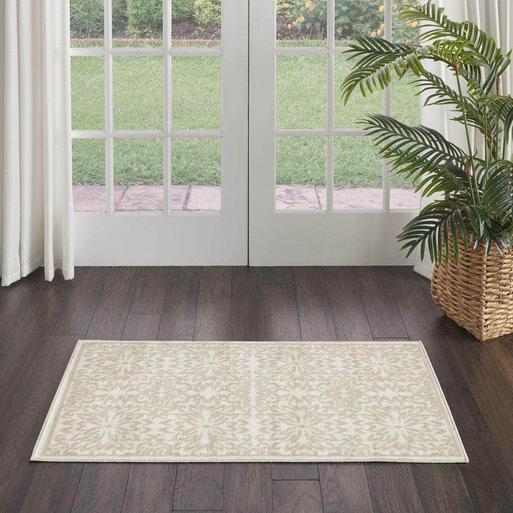 Jubilant JUB06 Ivory Beige Rug #color_ivory beige