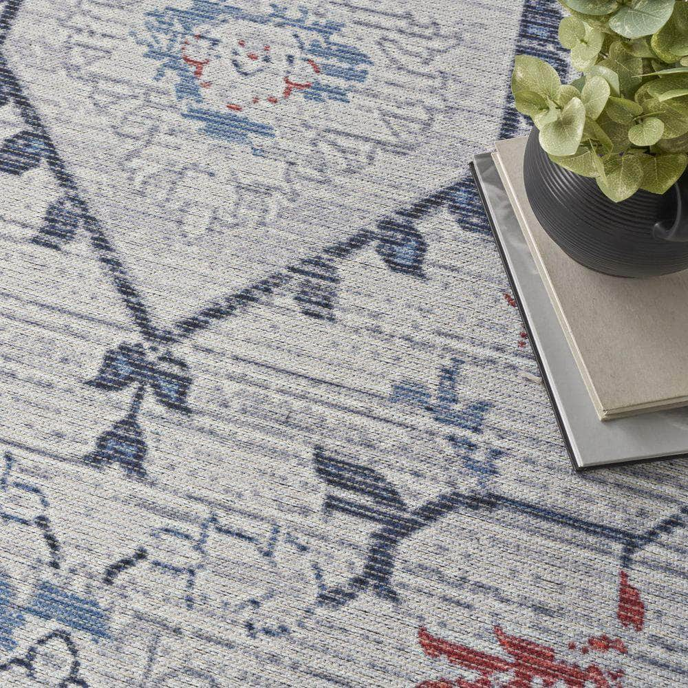 Machine Washable Series 1 SR110 Ivory Blue Rug #color_ivory blue