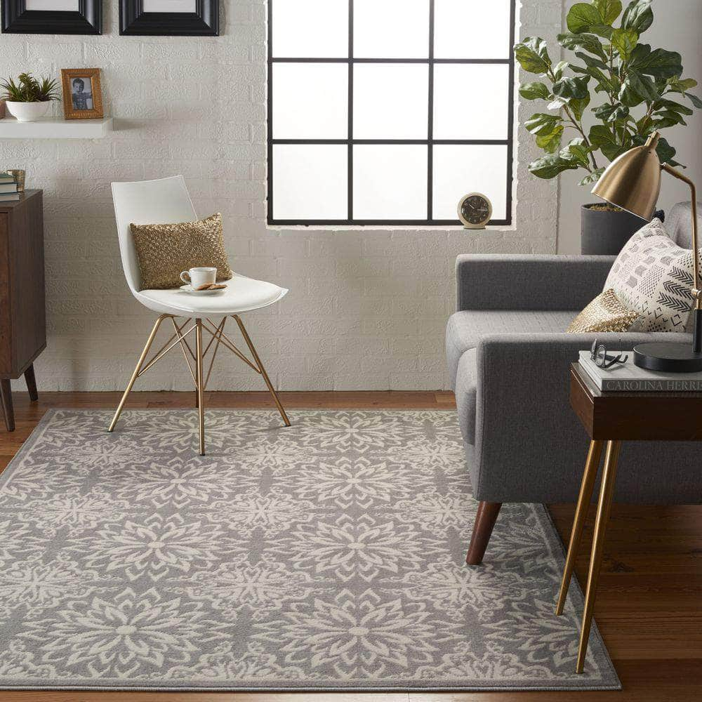 Jubilant JUB06 Ivory/Light Blue Rugs #color_ivory/light blue