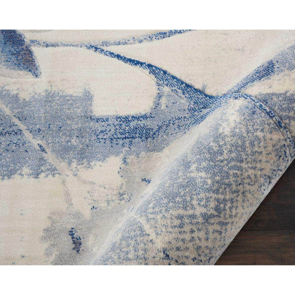 Somerset ST18 Ivory Blue Rugs #color_ivory blue