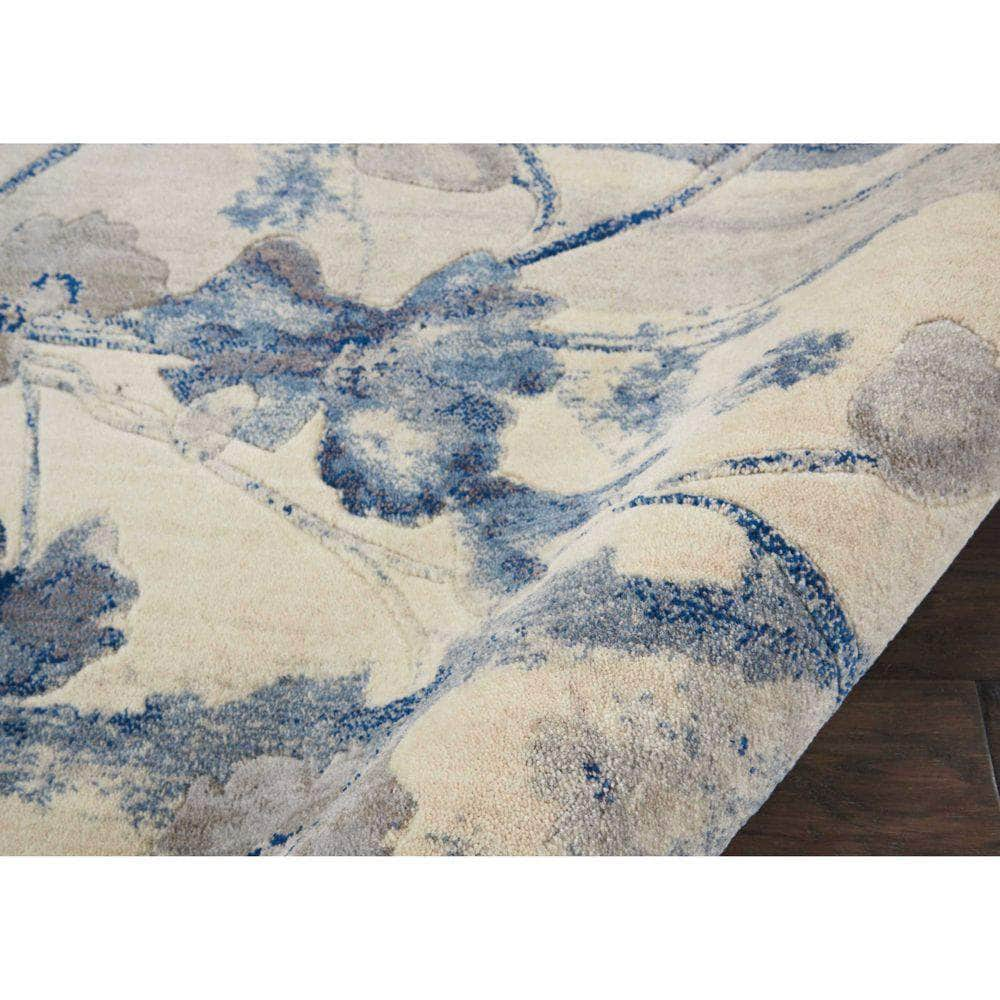 Somerset ST18 Ivory/Blue Rugs #color_ivory/blue