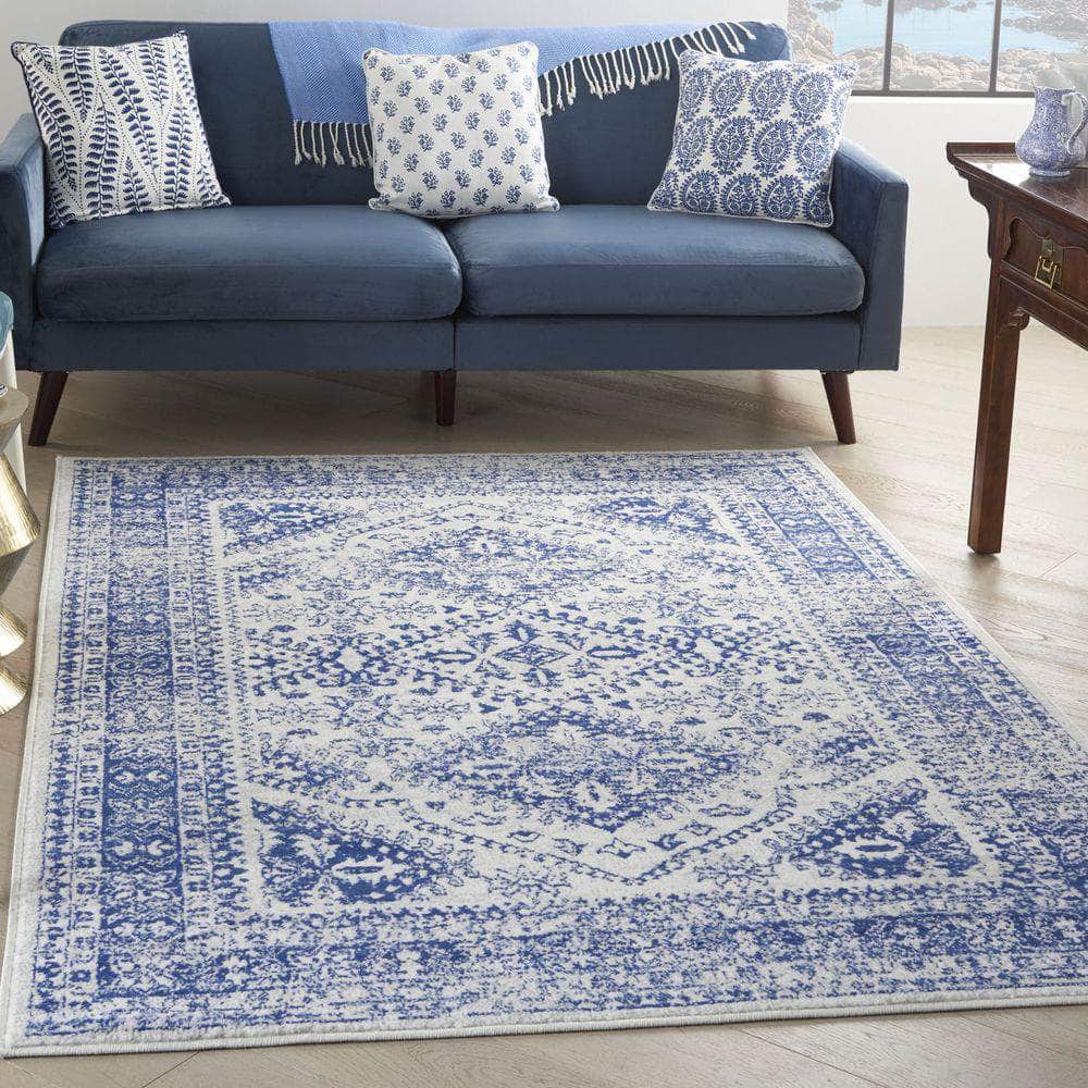 Whimsicle WHS15 Ivory Navy Rugs #color_ivory navy