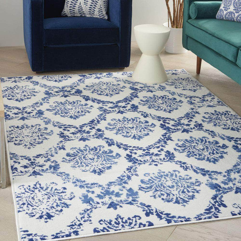 Whimsicle WHS01 Ivory Navy Rugs #color_ivory navy