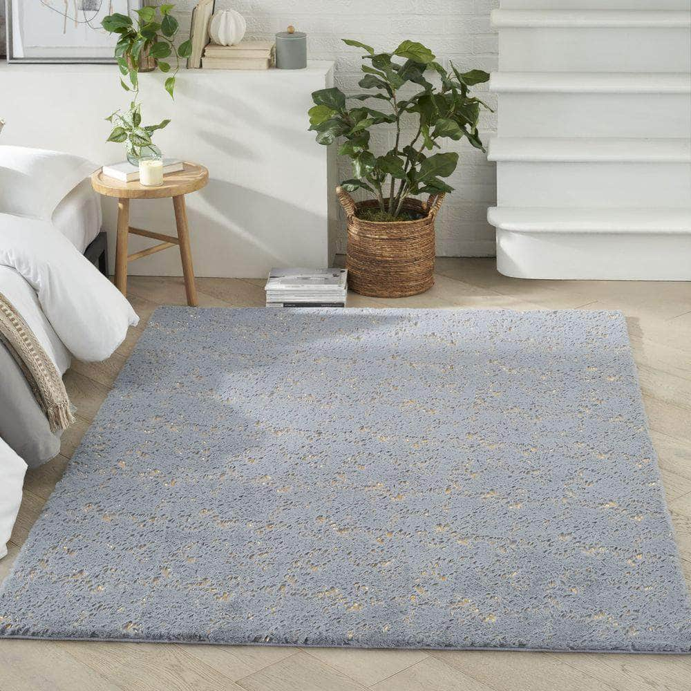 Cozy Shimmer CSH01 Blue Grey Rug #color_blue grey