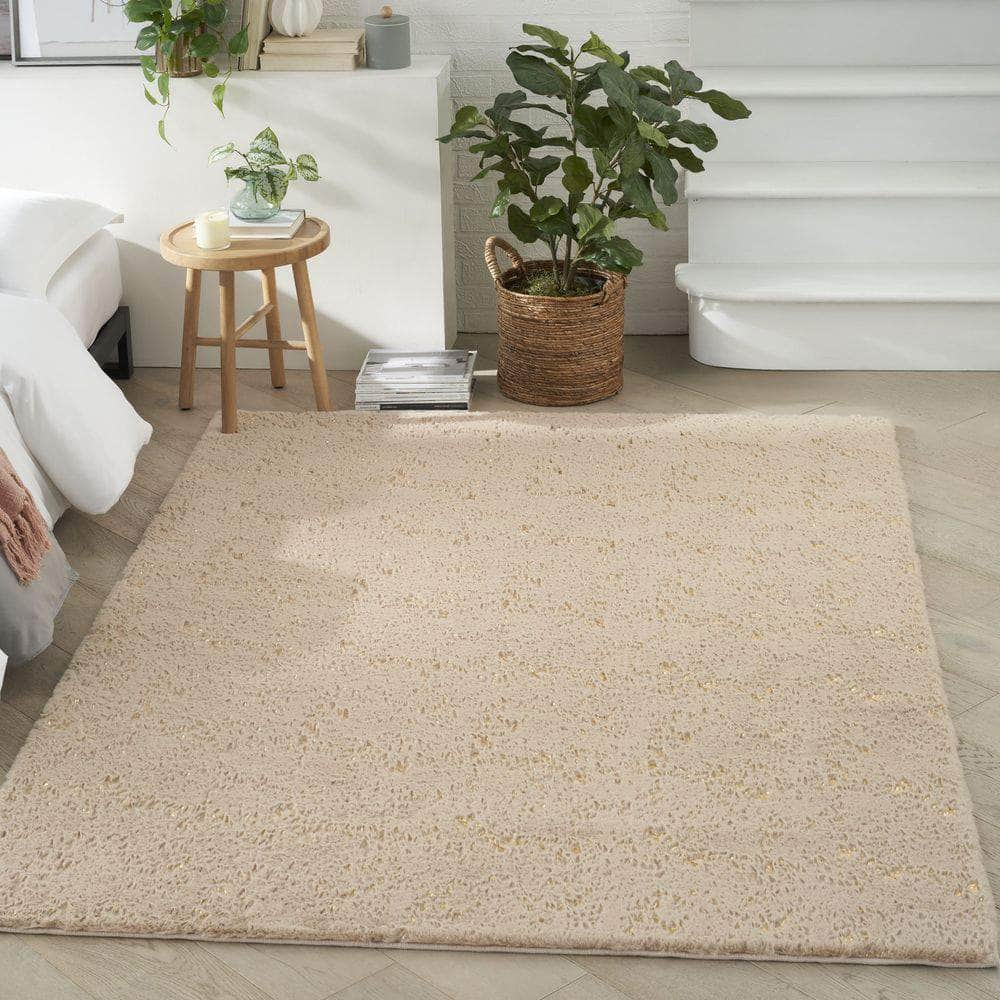 Cozy Shimmer CSH01 Beige Rug #color_beige