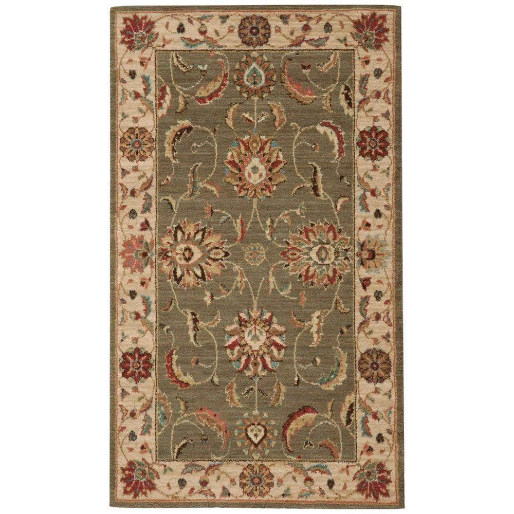 Living Treasures LI04 Green Rugs #color_green