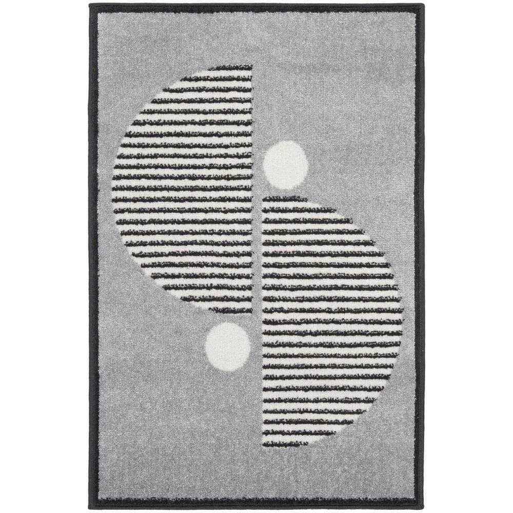 Modern Passion MDP02 Grey Black Rugs #color_grey black