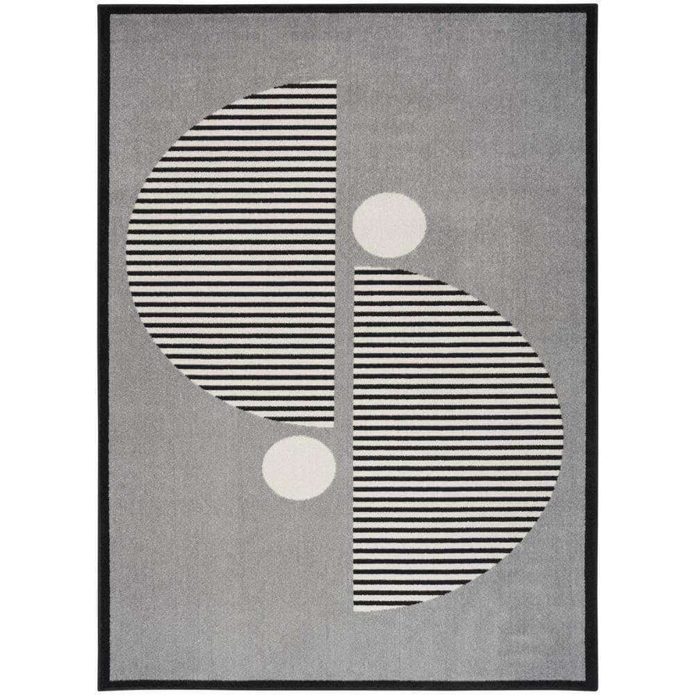 Modern Passion MDP02 Grey Black Rugs #color_grey black