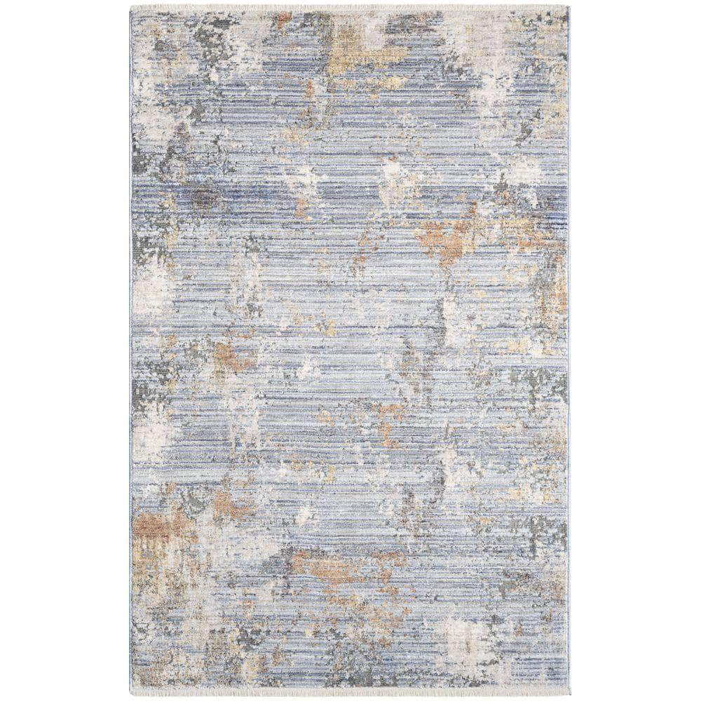 Modern Abstract MAB01 Grey Blue Rug #color_grey blue