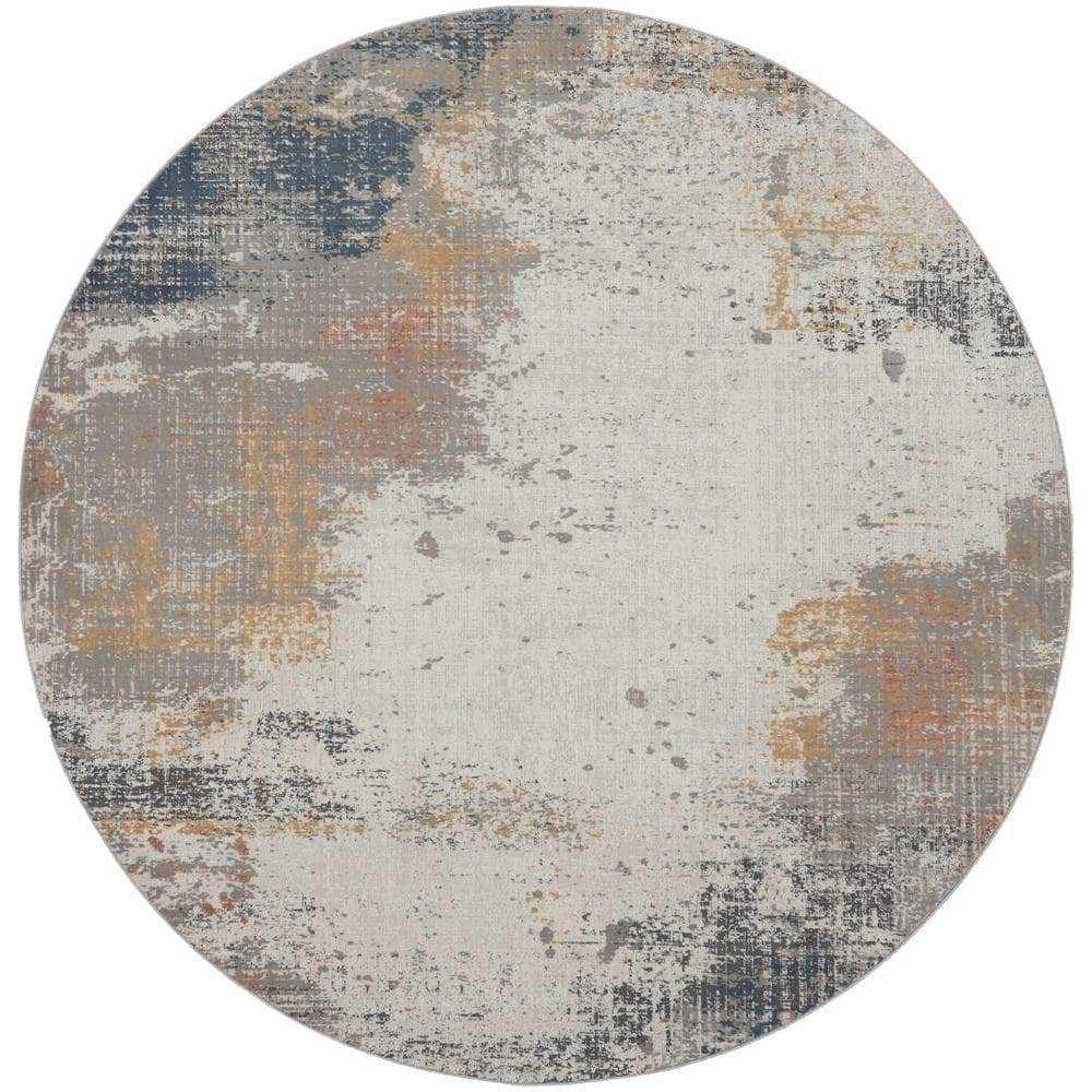 Rustic Textures RUS13 Grey/Blue Rugs #color_grey/blue